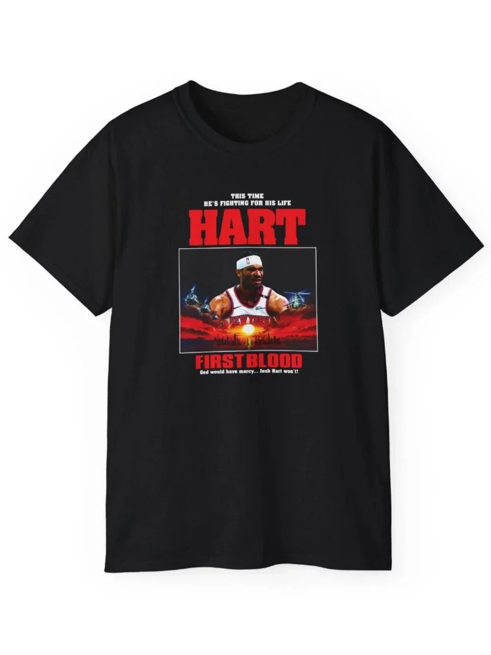 New York Knicks Tee Josh Hart Rambo First Blood 276